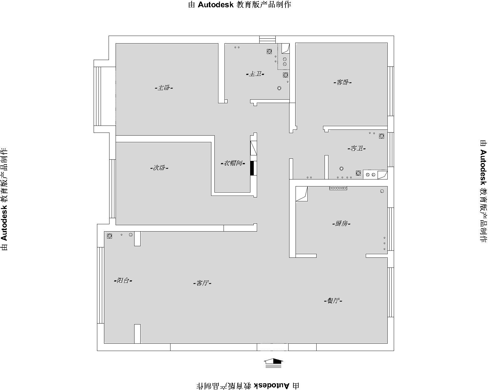 融創(chuàng)中心現(xiàn)代簡(jiǎn)約風(fēng)格戶型圖裝修效果圖